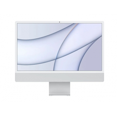 Apple iMac 24英寸 4.5K屏 新款八核M1芯片(8核图形处理器) 8G 512G SSD 一体式电脑主机 银色 MGPD3CH/A